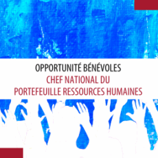 Opportunité bénévoles – Chef national du portefeuille Ressources humaines