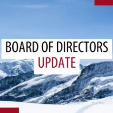 Message from your new board of directors chair Message from your new board of directors chair